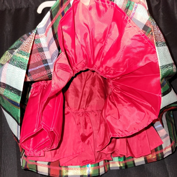 NWT! Bonnie Jean Plaid Metallic Dress & Red Velvet Bolero. Sz 2T - Picture 9 of 11